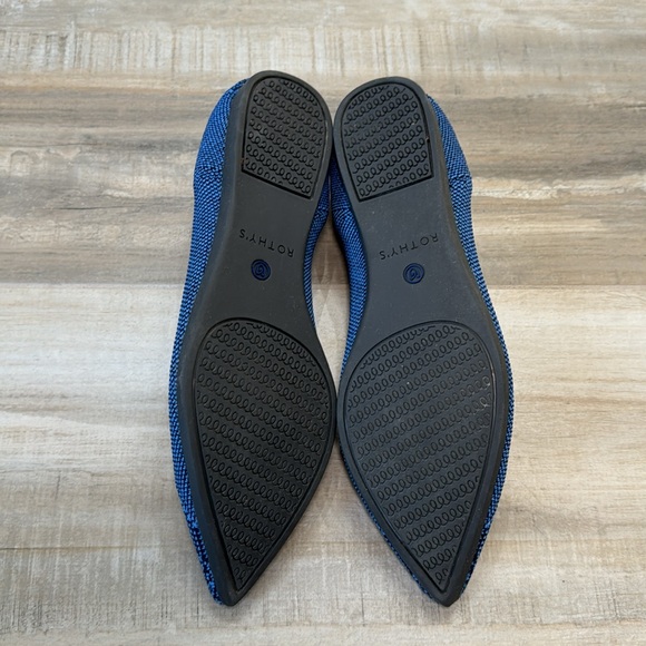 Rothy's Lapis Python Points Snake Print Two Tone Pointy Toe Shoes, size 7 - Picture 9 of 9